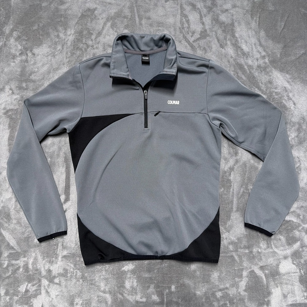 Colmar 1/4 Zip Mens Small Gray Sweater Active Lightweight Ski Stretch‎